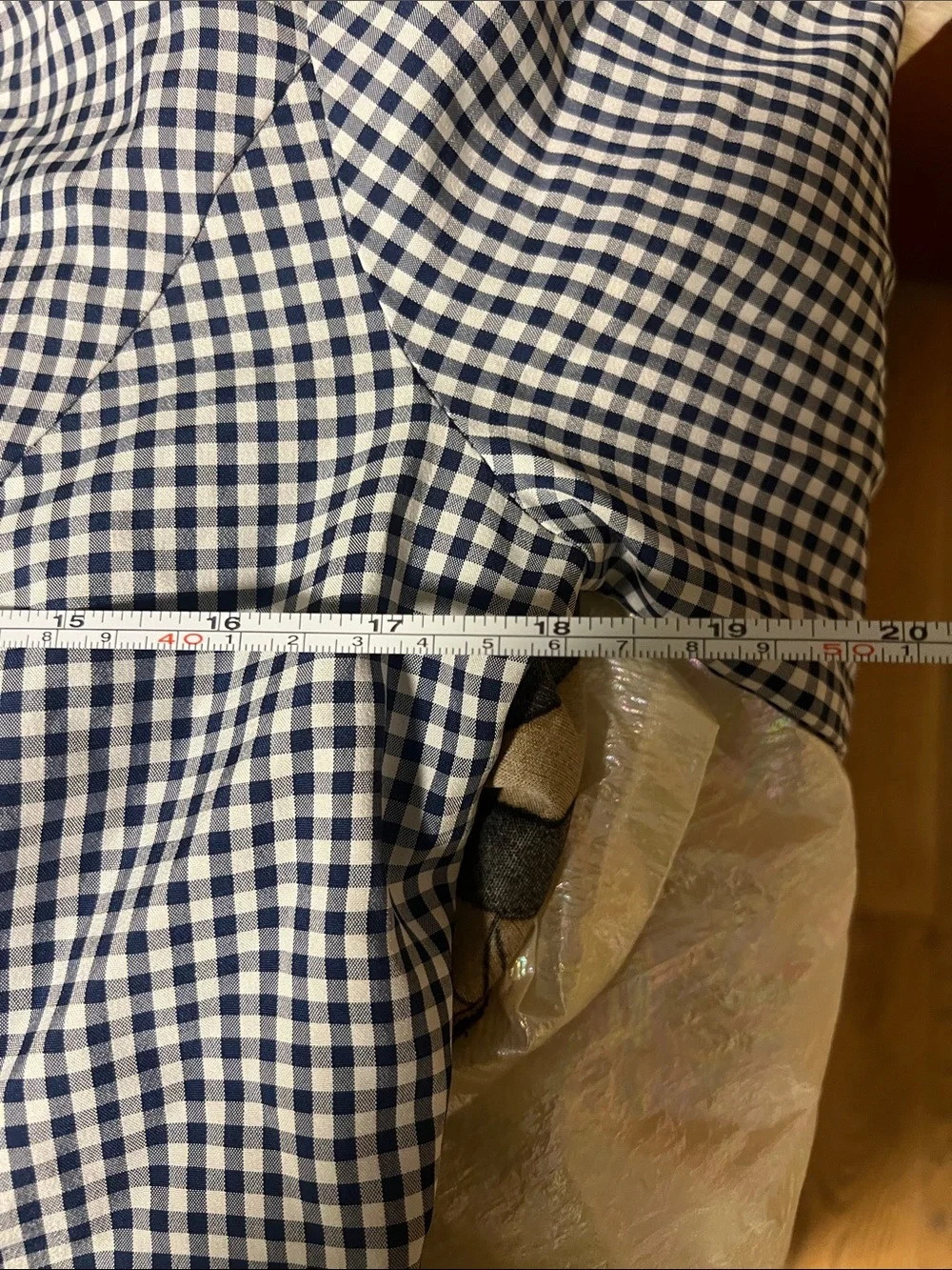 Classic Black & White Gingham Tie-Neck Button-Down Shirt - Picture 7 of 8